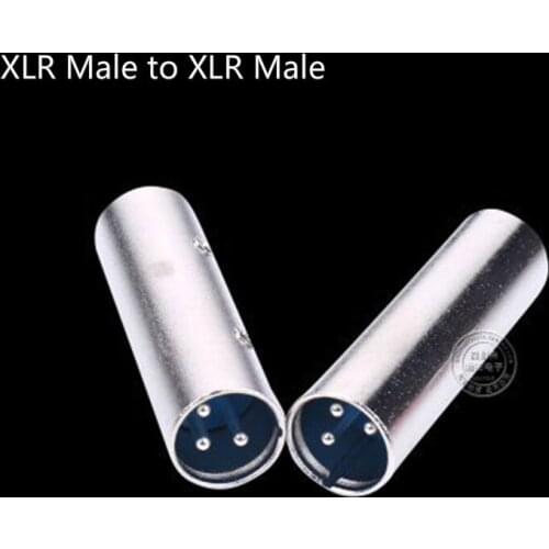 High Quality 3 Pin XLR Plug Nickel Plated Coupler Male To 3Pin XLR Male Gender Changer Audio Microphone DJ Adapter