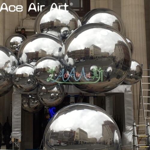1.5m PVC Inflatable Mirror Surface,Disco Mirror Ball Mirror Reflection Stage Festival Hanging Balloom For Decoration