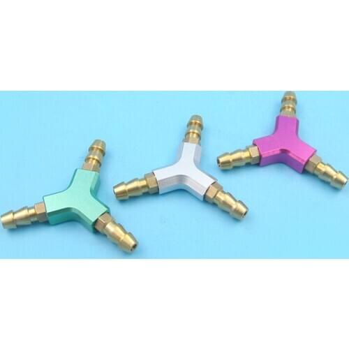 1PC M5 Water Nozzle Copper Tee Joint Water Mouth 5mm Brass Inlet Nipple Y Type Mini Oil/Fuel Nozzles for RC Boats Connecting