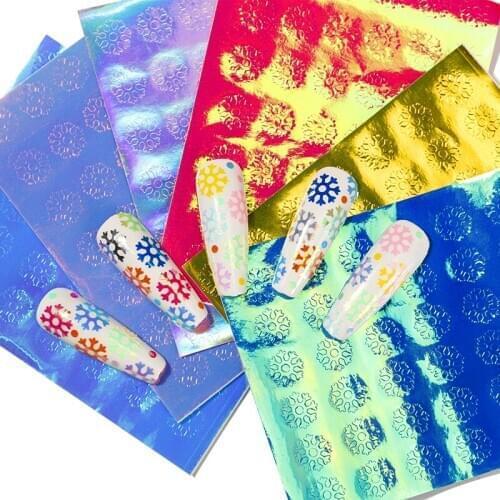 16Pcs/set Holographic Fire Flame Butterfly Multi-designs Laser Neon Nail Hollow Image Stickers 3D Nail Stickers Decals Colorful