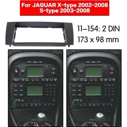 2 din Radio Fascia for JAGUAR X-type 2002-2008 S-type 2003-2008 w/pocket Double Din Radio DVD Stereo CD Panel Dash Mount 11-154