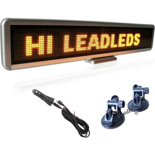 22x4.3 Inch led Car Sign 16x128 Yellow sign led scrolling message sign car display and windows display