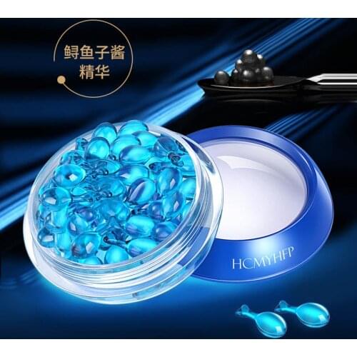 30PCS/Bottle Caviar Capsules Essence Sturgeon Face Serum Moisturizing Whitening Shrink Pores Essence Anti-Aging