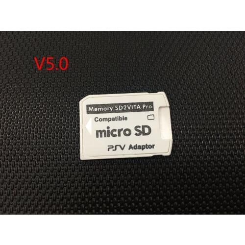 50pcs V5.0 sd2vita for psvita psv 1000 2000 memory game card to tf sd card slot adapter