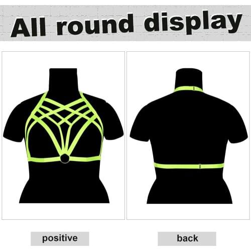 Bdsm Bondage Harness For Women Harajuku Accessories Gothic Plus Size Sexy Lingerie Corset Cupless Bra Suspenders Wedding Garter