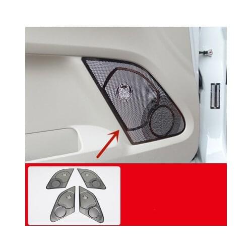 For Mitsubishi PAJERO V97 v93 2007-2020 stainless steel Car door audio decoration cover Anti-scratch protection Car styling