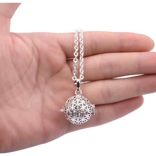 Eudora 18mm Tree of Flower Cage Pendant Mexico Bola Harmony bola ball Jewelry Women Accessiors Chian Pendants