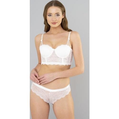Women Ecru Color Bra and Panties Set - 4600