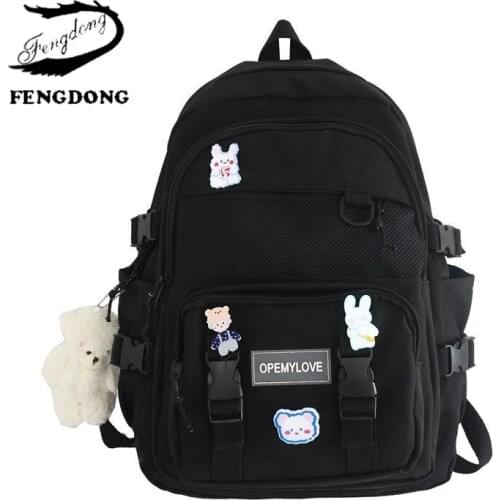 Trendy Cool Girl School Bag Large Capacity Student Book Bags Casual Lady Backpack 2021