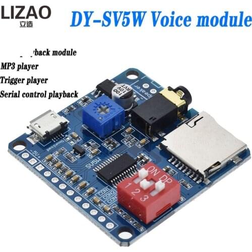 5W Smart voice play module Audio Amplifier Board Mp3 TF Card Player UART serial port control