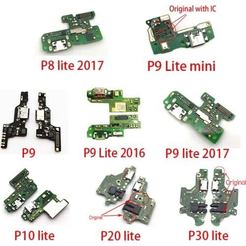 New USB Charging Port Dock Charger Plug Connector Board Flex Cable For Huawei P10 P20 P30 P8 P9 Lite 2016 2017