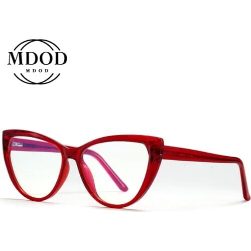 Blue Light Blocking Glasses Women Men Vintage Cat Eye Eyeglass Woman Frame Oversize Square RedMen Computer Eyeglasses