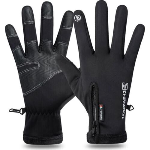 Keep Warm Touch Screen Design Cold-proof 1Pair Anti Slip Ski Gloves Multi Purpose Fleece Waterproof Driving Gloves