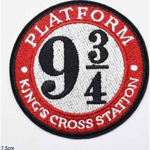Platform Kings Cross Railway Station Iron On Embroidered Clothes Patches For Clothing Stickers Wholesale
