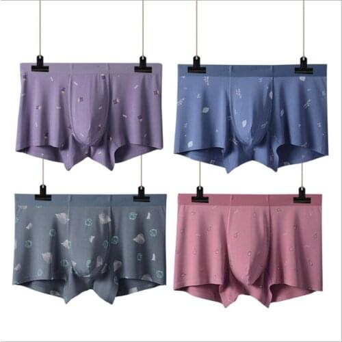 3pcs/lot Comfortable Men Boxers Underwear Mens Breathable Printing Shorts Underpants