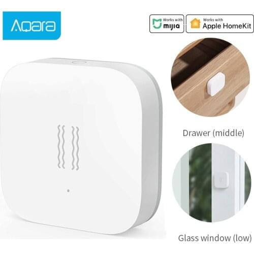 Wholesales Aqara Smart Vibration Sensor Zigbee Motion Shock Sensor Detection Alarm Monitor Built In Gyro Mi Home APP Control