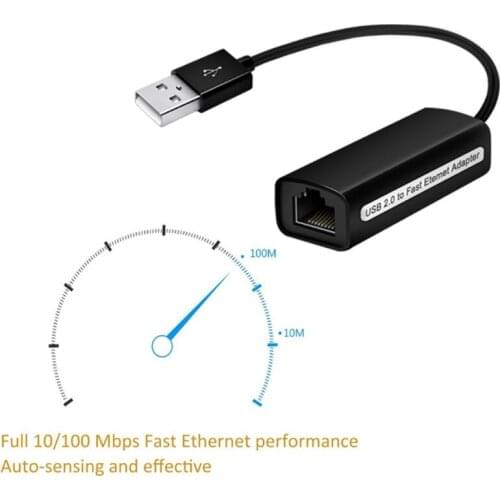 USB 2.0 Network Card to Ethernet Lan Connection Adaptor RJ45 LAN Wired Adapter