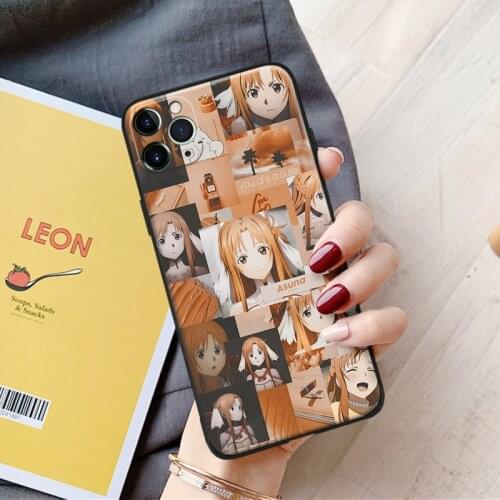 Yuuki Asuna Sword Art Online Anime For IPhone Se 6 6s 7 8 Plus X XR XS 11 12 Mini Pro Max Glass TPU Silicone Phone Case Cover