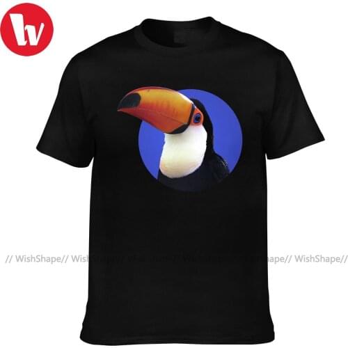 Toucan T-Shirt Fun 100 Percent Cotton T Shirt Short Sleeves High Street Print T Shirts Beach T-Shirt Man Big 3XL