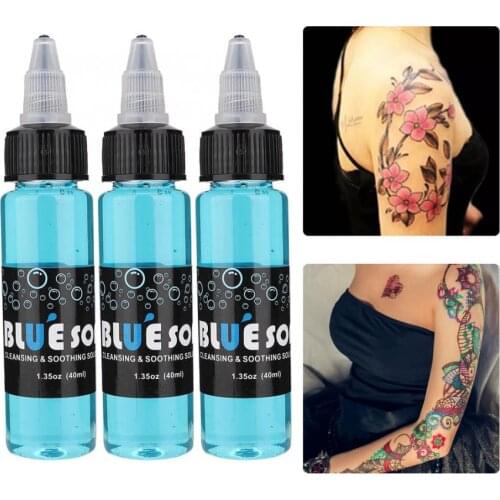 40ml *3 Bottle Tattoo Cleaning Soothing Liquid Soap High Enrichment Body Aftercare Solution Process Tattoo Supplies Accessories