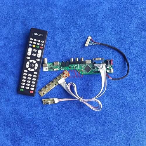 LCD LED Signal Analog 1366*768 30-Pin LVDS DIY Kit Monitor controller board AV VGA USB HDMI-compatible For HSD110PFW1/HSD110PHW1