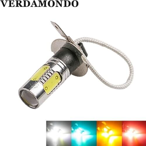 H3 LED Car Fog Lamp 7.5W PK22S Socket Tail Bulb Daytime Running Light Red Yellow White Iceblue DC 12V High Quality Super Bright