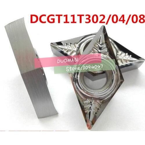 10PCS aluminum carbide insert DCGT11T302/DCGT11T304/DCGT11308,CNC lathe tool,suitable for aluminum processing,insert SDQCR/SDNCN