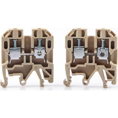 100 pcs Terminal Block Wire Conductor SAK-4EN Connector Screw Connection Din Rail Terminal Blocks SAK4EN