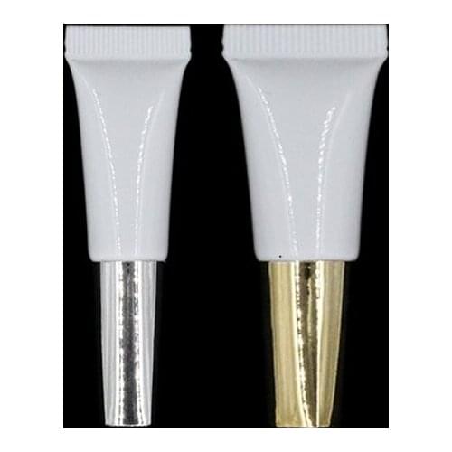 100pcs wholesale 3ML Cosmetic sample soft Tube, 3G Cream Tube with silver or gold lid, Plastic Soft Bottle for eye cream