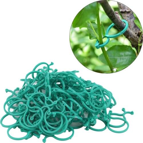 100pcs Plastic Plant Clips Supports Connects Reusable Protection Grafting Fixing Tool Gardening Supplies for Vegetable Tomato