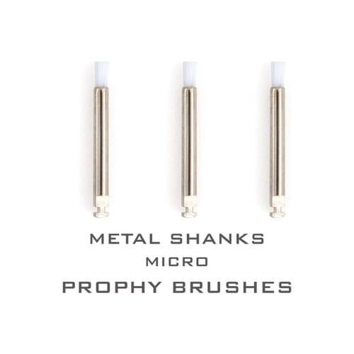 100pcs Dental Materials Prophy brushes White micro small flat Polishing Brush Flat Brush Bender Polishing Brush