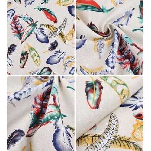 140*100cm Beautiful Feather Cotton Fabric for Cloth Tissue Kids Bedding Textile for Sewing DIY handmade materials