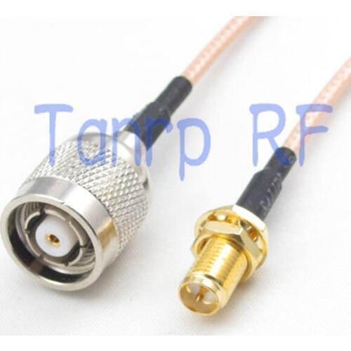 15CM Pigtail coaxial jumper cable RG316 extension cord 6inch RP TNC male plug to RP SMA female jack RF adapter connector