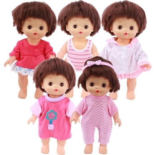 5 Sets Lovely Doll Clothes Pajamas Fit 25Cm Mellchan Baby Nenuco Doll Nenuco y su Hermanita Doll Accessories Generation Girl`s