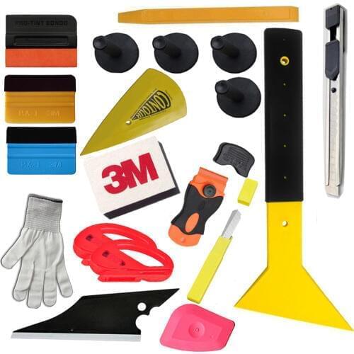 7pcs Car Wrapping Installation Tools Kit 3M Squeegee Snitty Cutter Magnet Holder