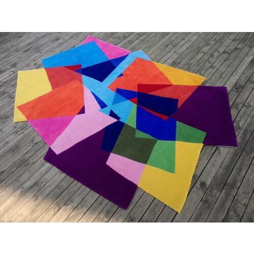 Acrylic magic carpet squares shaped gradient rugs and carpets alfombras carpets for a modern living room alfombras dormitorio