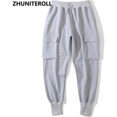 Harajuku Cargo Pants Men 2021 Vintage Pants Multi Pockets Hip Hop SweatPants Fashion Baggy Joggers Trousers Streetwear Clothing