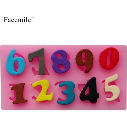 Numbers 3D Shaped Fondant Chocolate Candy Making Mold Small Pastry Mould Cake Decorating Tool 50-107 Gift