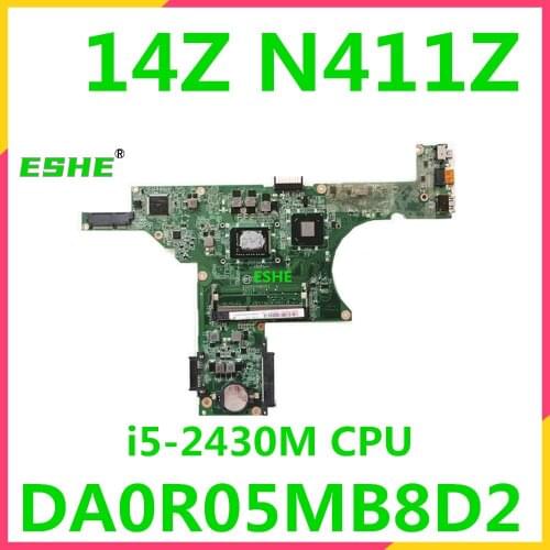 CN-0384G8 0384G8 motherboard For Dell Inspiron 14Z N411Z Laptop Motherboard DA0R05MB8D2 i5-2430M CPU DDR3 100% test work