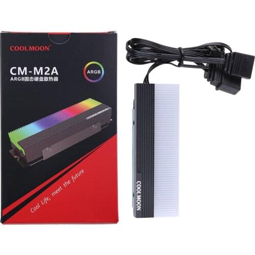COOLMOON CM-M73S M.2 ARGB SSD Heatsink Cooler 2280 Solid State Hard Disk Radiator Heat Dissipation Pad