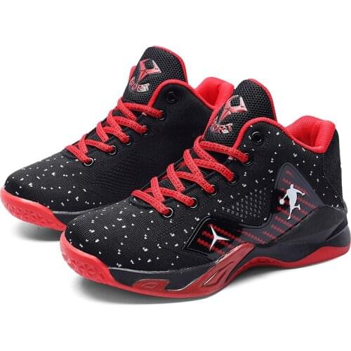 Kids Sneakers 2021 New Brand Boy Kids Basketball Shoes Breathable Mesh Sport Student Shoes Big Children Non-slip Youth Gym Shoes