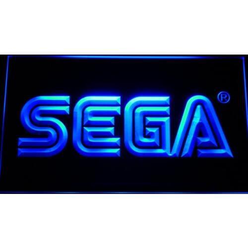 E054 Sega LED Neon Light Signs with On/Off Switch 20+ Colors 5 Sizes to choose