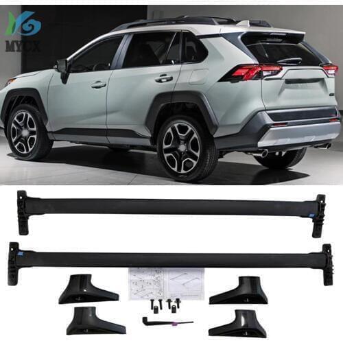 New arrival horizontal roof rack bar Transverse roof rail cross bar For Toyota RAV4 2019+ aluminum alloy+ABS, US orignal style