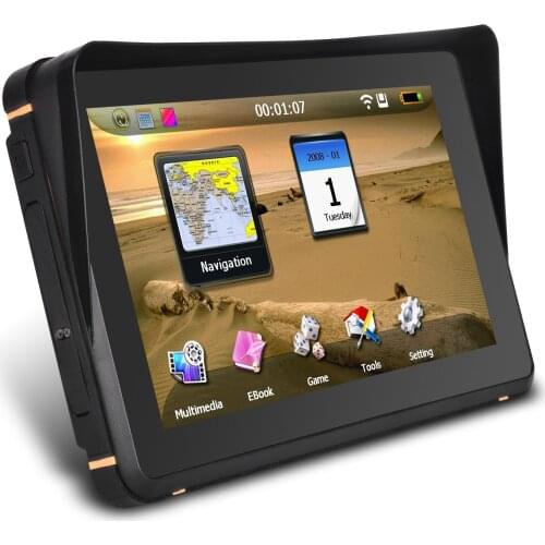 7 inch Motorcycle GPS Navigation Device Ultrabright and Rain-Resistant Display
