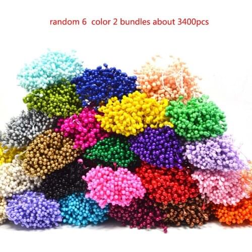 3mm Artificial Flowers peony Lotus Flower Stamens 2 Bundles Handmade Flowers Stamens Cherry blossom Stems