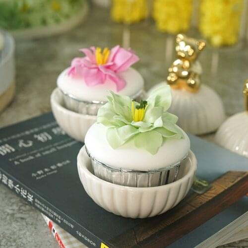 Artificial flower cake Small cup cake Birthday party placement props Window display home softcover