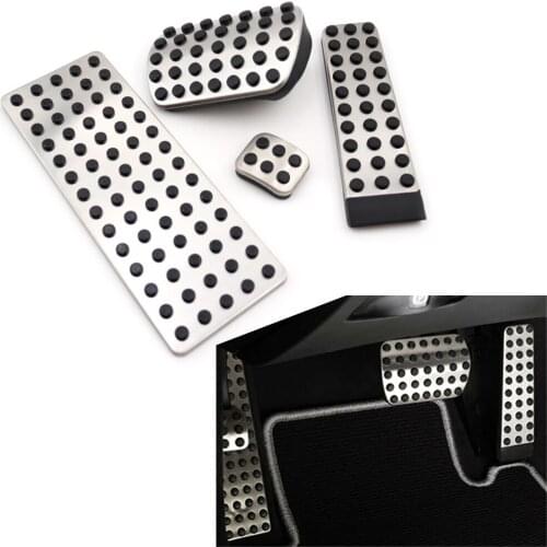 Car Gas Brake Rest Pedal Pad Cover Kits 4Pcs/Set For Mercedes-Benz S E SL SLK W124 CL CLK G R Class MT