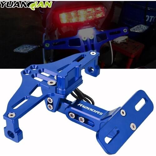 For BMW R1200GS LC R1200RS R1200RT R1200R R 1200GS ADV 2014-2017 Motorcycle License Number Plate Frame Holder Bracket With LED