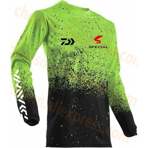New Arrive Plus Size Autumn Daiwa Dawa Men Fishing Shirt Breathable Hygroscopicity Quick Drying Anti-UV Fishing Clothing XS-5XL