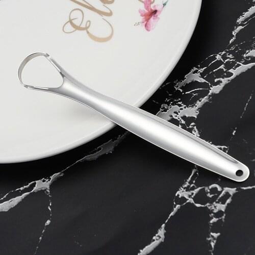 New Stainless Steel Hygiene Care Cleaning Brush Keep Fresh Breath Maker Tongue Cleaner Scraper Oral Brush